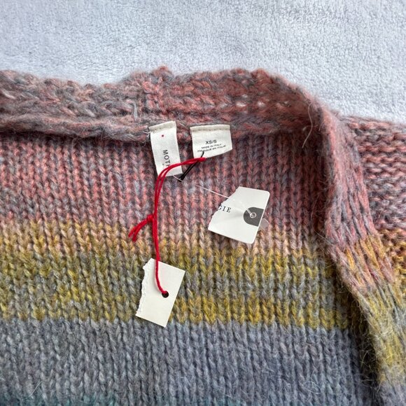 Moth Anthropologie Colorful Knitted Open Front Cardigan Sweater Vest XS/S New - Picture 3 of 9